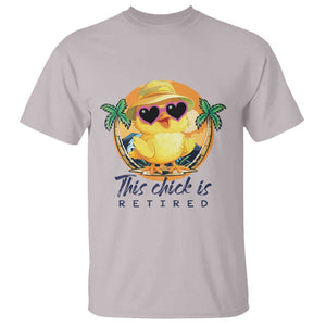 This Chick Is Retired T Shirt Retirement Tropical Beach TS11 Ice Gray Print Your Wear