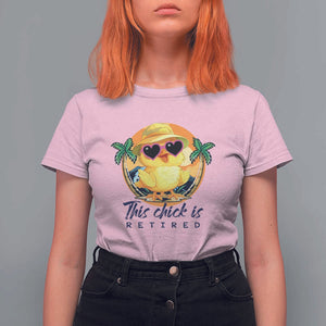 This Chick Is Retired T Shirt For Women Retirement Tropical Beach TS11 Light Pink Print Your Wear