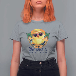 This Chick Is Retired T Shirt For Women Retirement Tropical Beach TS11 Sport Gray Print Your Wear