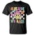 Bruh We Back T Shirt Back To School Retro Groovy Smiley Face TS11 Black Print Your Wear