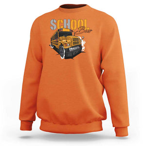 School Bus Sweatshirt Yellow Cool Bus Back To School TS11 Orange Print Your Wear