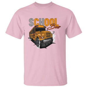 School Bus T Shirt Yellow Cool Bus Back To School TS11 Light Pink Print Your Wear