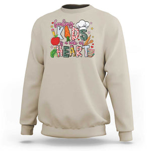 Lunch Lady Sweatshirt Feeding Kids Is A Work Of Heart TS11 Sand Print Your Wear