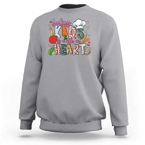 Lunch Lady Sweatshirt Feeding Kids Is A Work Of Heart TS11 Sport Gray Print Your Wear