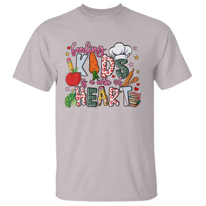 Lunch Lady T Shirt Feeding Kids Is A Work Of Heart TS11 Ice Gray Print Your Wear