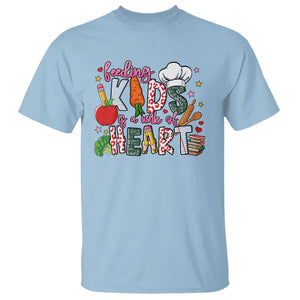 Lunch Lady T Shirt Feeding Kids Is A Work Of Heart TS11 Light Blue Print Your Wear