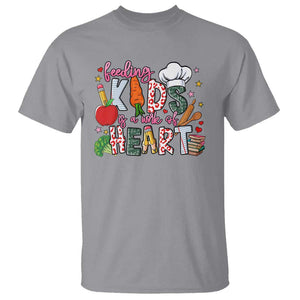 Lunch Lady T Shirt Feeding Kids Is A Work Of Heart TS11 Sport Gray Print Your Wear