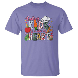 Lunch Lady T Shirt Feeding Kids Is A Work Of Heart TS11 Violet Print Your Wear