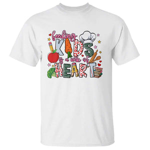 Lunch Lady T Shirt Feeding Kids Is A Work Of Heart TS11 White Print Your Wear