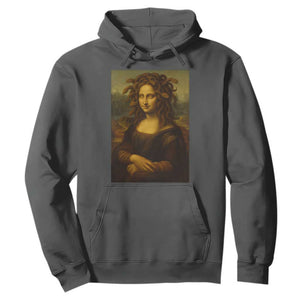 Medusa Mona Lisa Hoodie Greek Mythology Ancient TS11 Dark Heather Print Your Wear