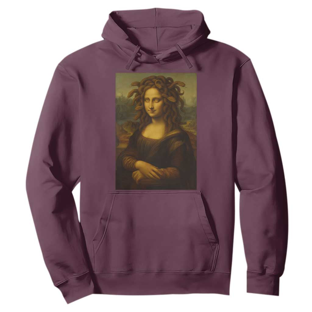 Medusa Mona Lisa Hoodie Greek Mythology Ancient TS11 Maroon Print Your Wear