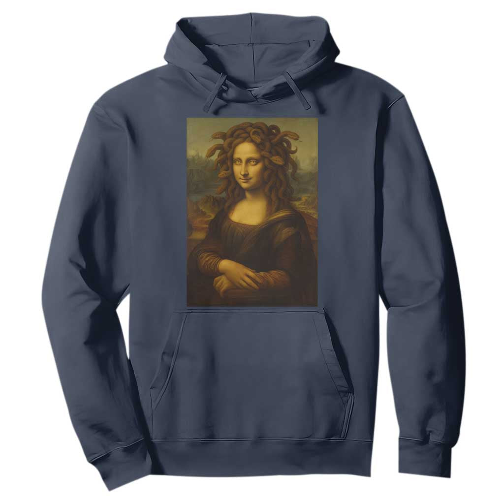 Medusa Mona Lisa Hoodie Greek Mythology Ancient TS11 Navy Print Your Wear