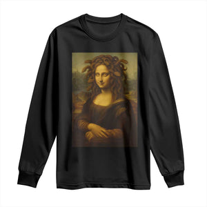 Medusa Mona Lisa Long Sleeve Shirt Greek Mythology Ancient TS11 Black Print Your Wear