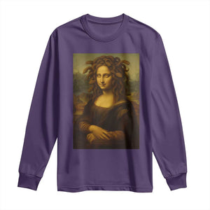 Medusa Mona Lisa Long Sleeve Shirt Greek Mythology Ancient TS11 Purple Print Your Wear