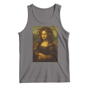 Medusa Mona Lisa Tank Top Greek Mythology Ancient TS11 Deep Heather Print Your Wear