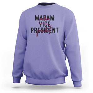 Funny Harris For President Sweatshirt Madam Vice President 2024 TS11 Violet Print Your Wear