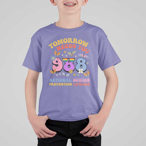 Suicide Prevention T Shirt For Kid Tomorrow Needs You Retro 988 National Suicide Prevention Lifeline TS11 Violet Print Your Wear