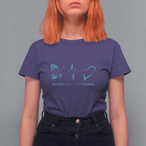 Suicide Prevention T Shirt For Women No Story Should End Too Soon Butterfly Heartbeat TS11 Purple Print Your Wear