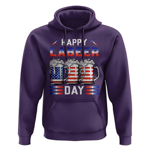 Funny Labor Day Drinking Hoodie Labeer Day American Flag Beer Mug TS11 Purple Print Your Wear