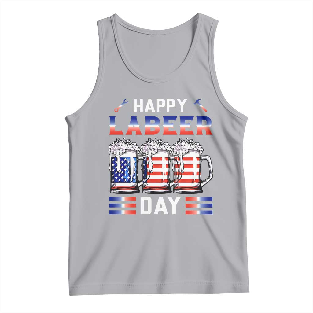 Funny Labor Day Drinking Tank Top Labeer Day American Flag Beer Mug TS11 Athletic Heather Print Your Wear