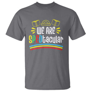 Special Education Teacher T Shirt We Are SPEDtacular Book Ruler TS11 Charcoal Print Your Wear