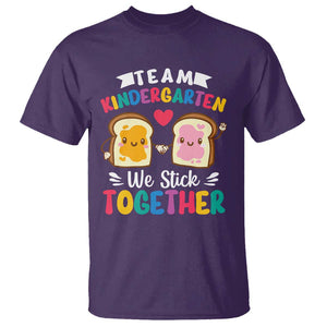 Back To School T Shirt Team Kindergarten We Stick Together Bread Jam TS11 Purple Print Your Wear