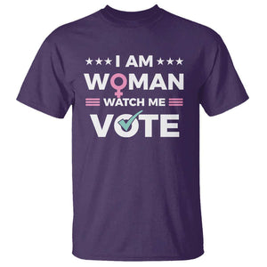 I Am Woman Watch Me Vote T Shirt Feminist Women's Rights Gender symbol TS11 Purple Print Your Wear