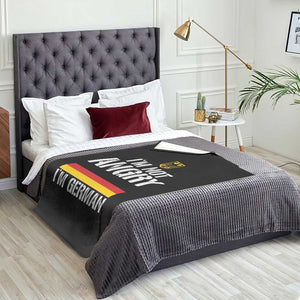Funny I Am Not Angry I Am German Throw Blanket Germany Flag German American TS11 Print Your Wear