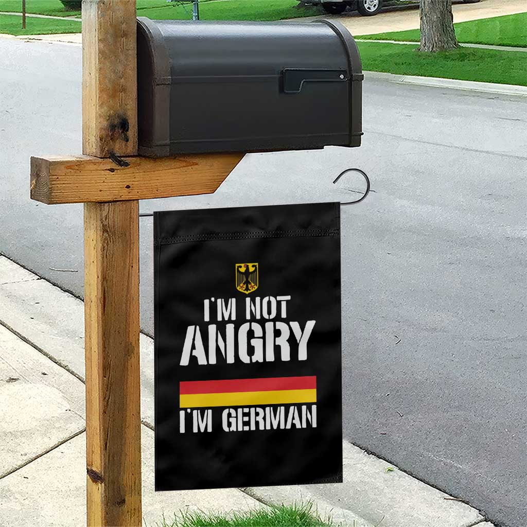 Funny I Am Not Angry I Am German Garden Flag Germany Flag German American TS11 Print Your Wear
