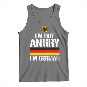 Funny I Am Not Angry I Am German Tank Top Germany Flag German American TS11 Black Heather Print Your Wear