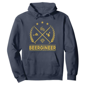Funny Beergineer Hoodie Homebrew Craft Beer Drinking Lover TS11 Navy Print Your Wear