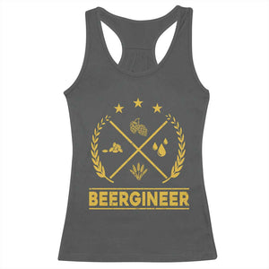 Funny Beergineer Racerback Tank Top Homebrew Craft Beer Drinking Lover TS11 Dark Heather Print Your Wear