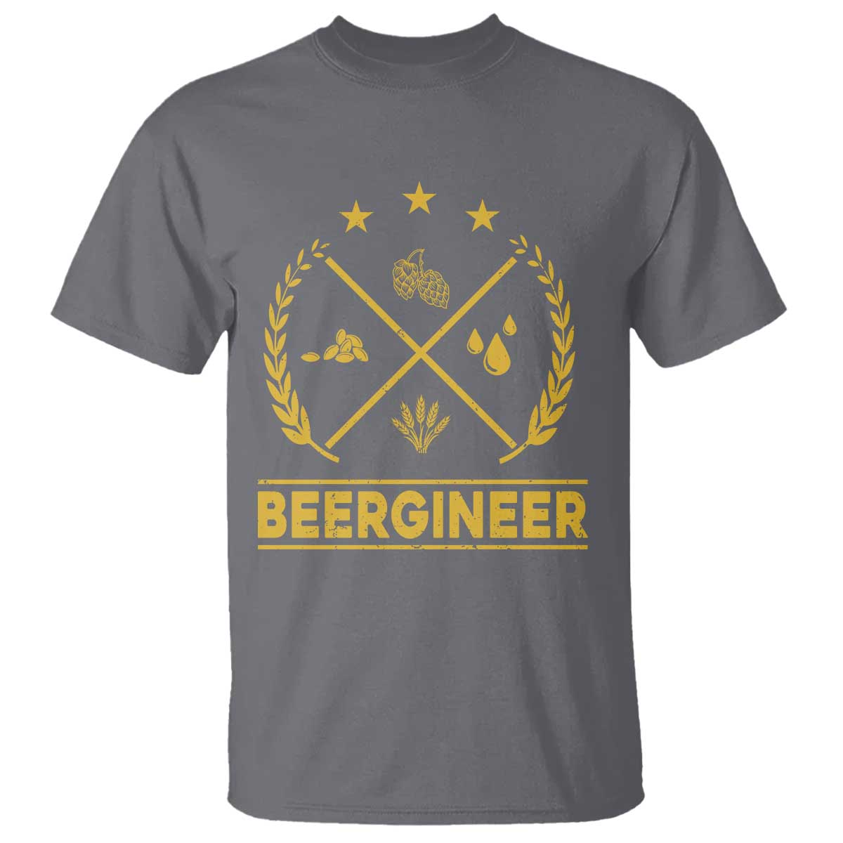 Funny Beergineer T Shirt Homebrew Craft Beer Drinking Lover TS11 Charcoal Print Your Wear