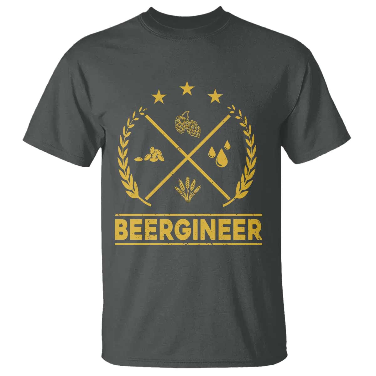 Funny Beergineer T Shirt Homebrew Craft Beer Drinking Lover TS11 Dark Heather Print Your Wear