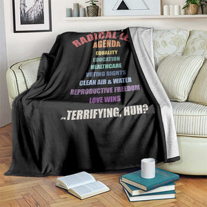 Big Scary Radical Left Agenda Throw Blanket Funny Social Justice Activist TS11 Print Your Wear