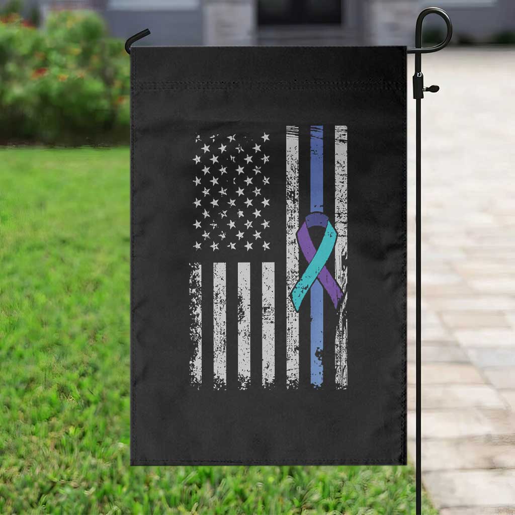 Police Suicide Prevention Awareness American Flag Ribbon Support Garden Flag TS11 Print Your Wear