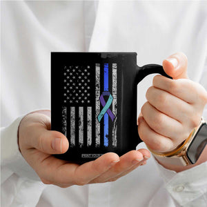 Police Suicide Prevention Awareness American Flag Ribbon Support Coffee Mug TS11 Print Your Wear