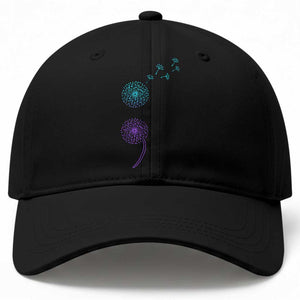Semicolon Suicide Prevention Awareness Dandelion Graphic Baseball Cap TS11 Print Your Wear
