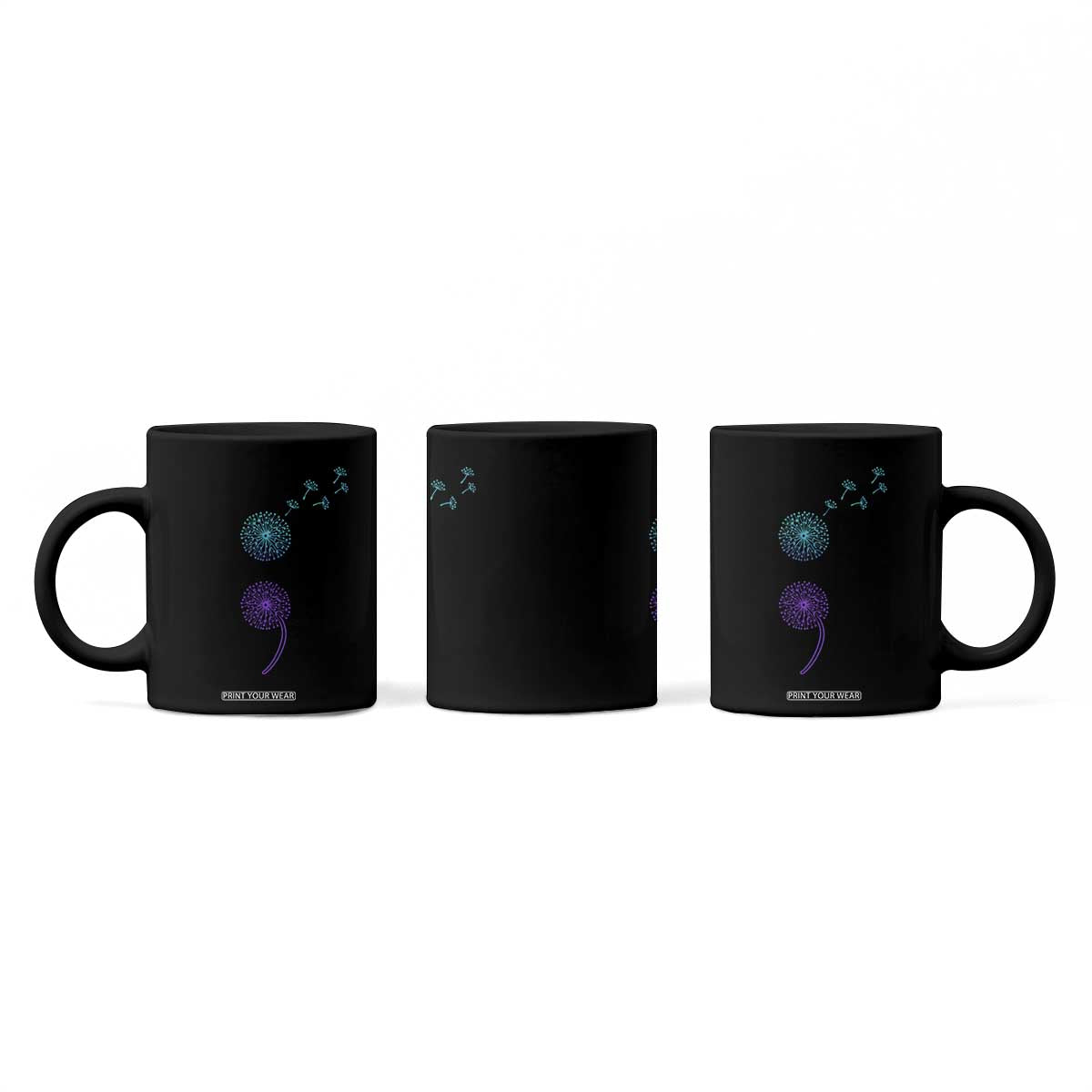 Semicolon Suicide Prevention Awareness Dandelion Graphic Coffee Mug TS11 Print Your Wear