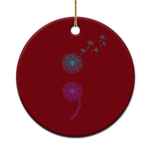 Semicolon Suicide Prevention Awareness Dandelion Graphic Ceramic Ornament TS11 1pc Red Print Your Wear