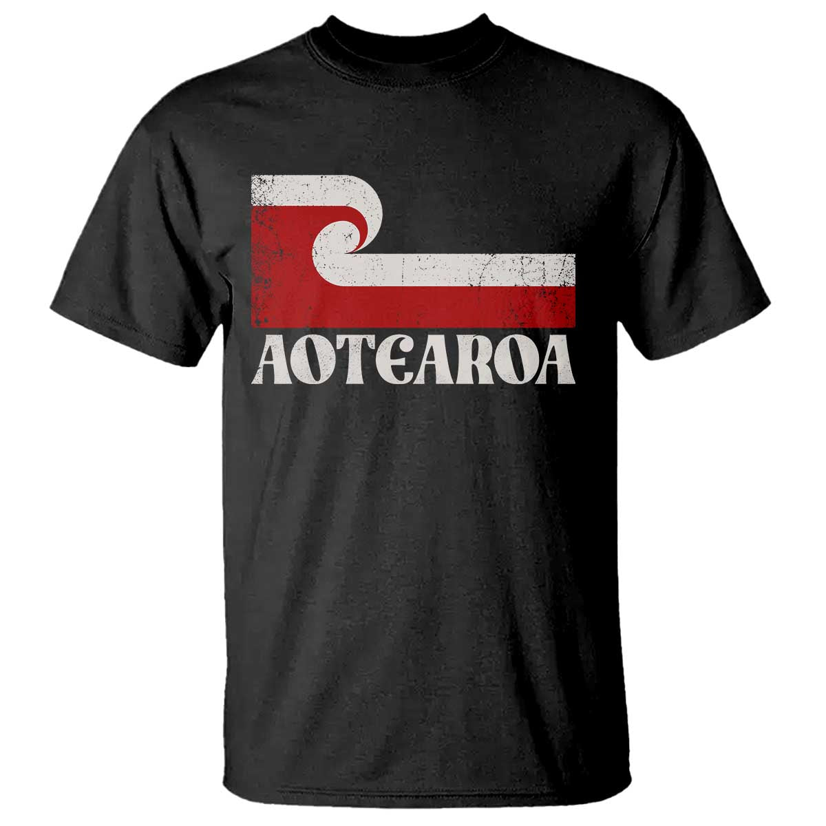 Aotearoa New Zealand Vintage Maori Flag Tino Rangatiratanga T Shirt TS11 Black Print Your Wear