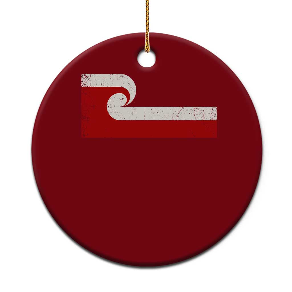 Maori Flag Tino Rangatiratanga Ceramic Ornament Polynesian Heritage New Zealand Pride TS11 1pc Red Print Your Wear