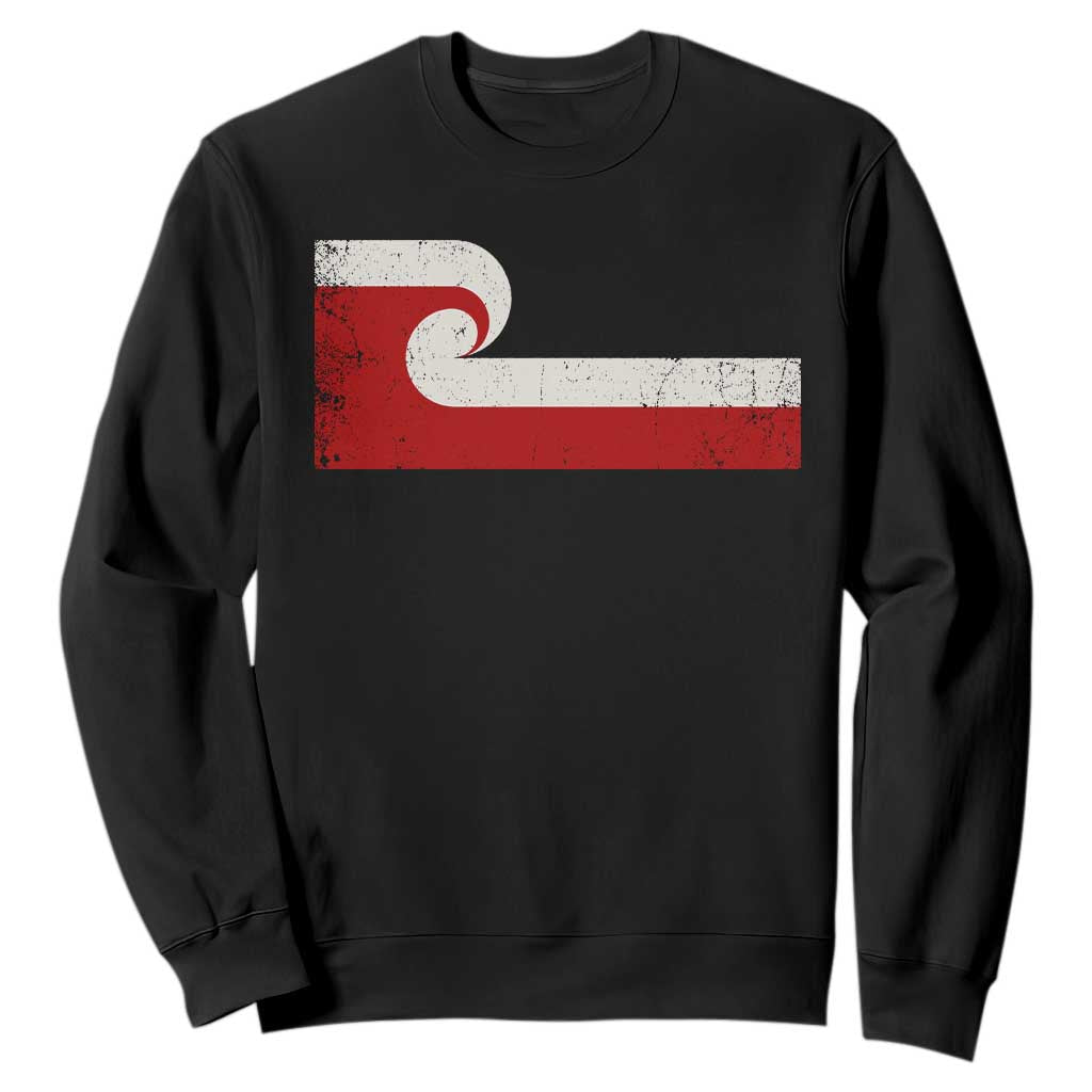 Maori Flag Tino Rangatiratanga Sweatshirt Polynesian Heritage New Zealand Pride TS11 Black Print Your Wear