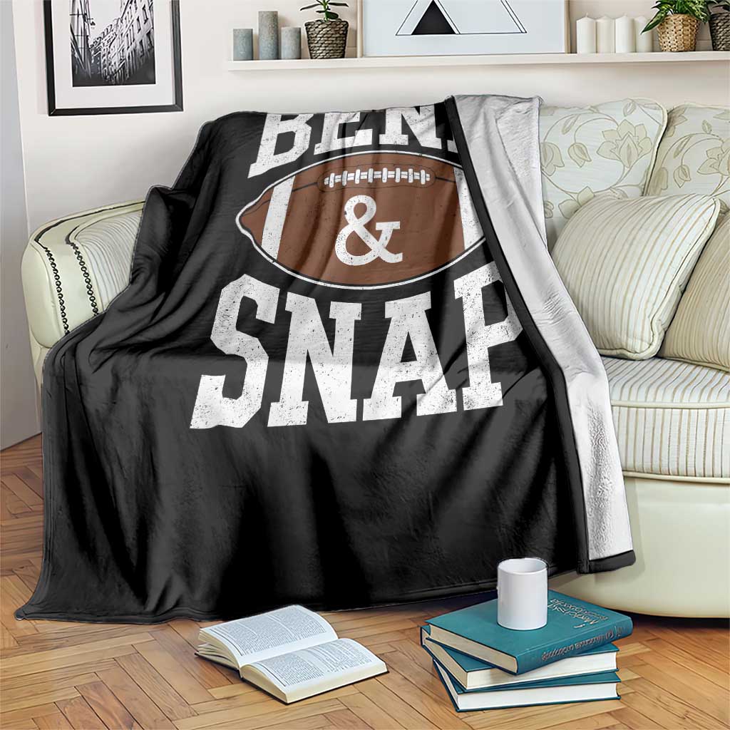 Funny Football Bend And Snap Throw Blanket Game Day Touchdown Season
