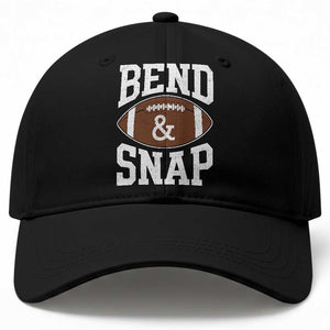 Funny Football Bend And Snap Baseball Cap Game Day Touchdown Season