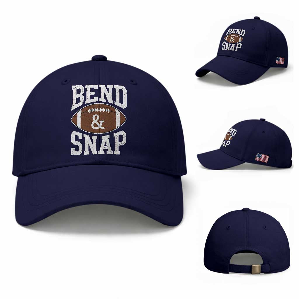 Funny Football Bend And Snap Baseball Cap Game Day Touchdown Season