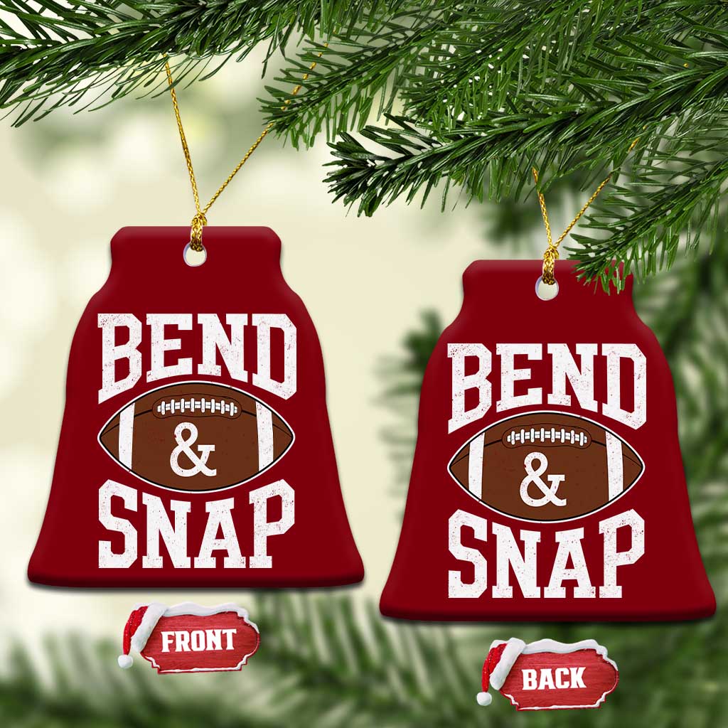 Funny Football Bend And Snap Ceramic Ornament Game Day Touchdown Season