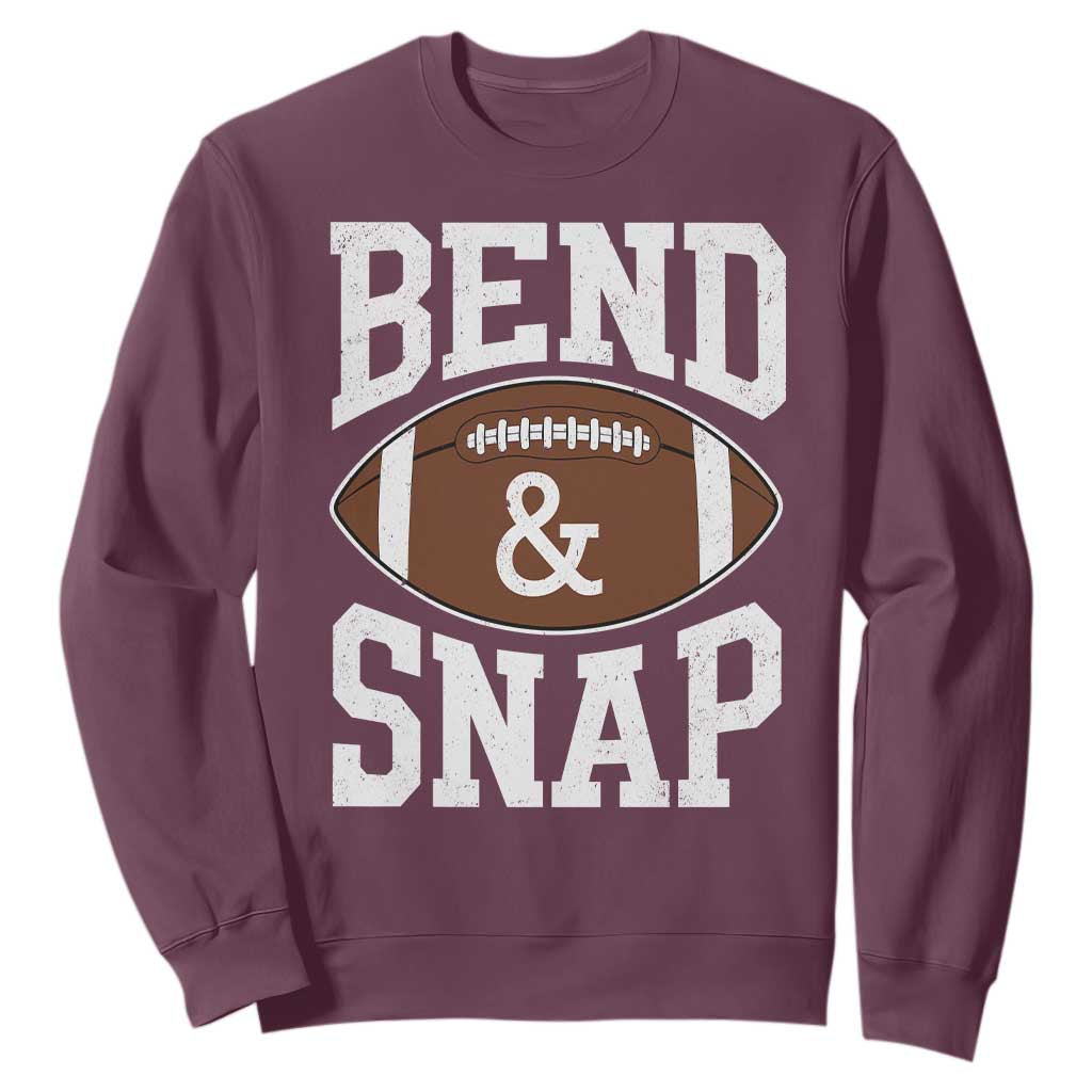 Funny Football Bend And Snap Sweatshirt Game Day Touchdown Season