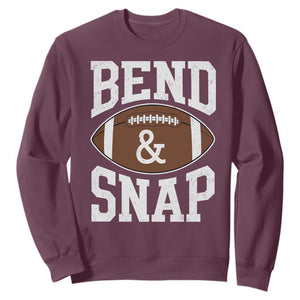 Funny Football Bend And Snap Sweatshirt Game Day Touchdown Season