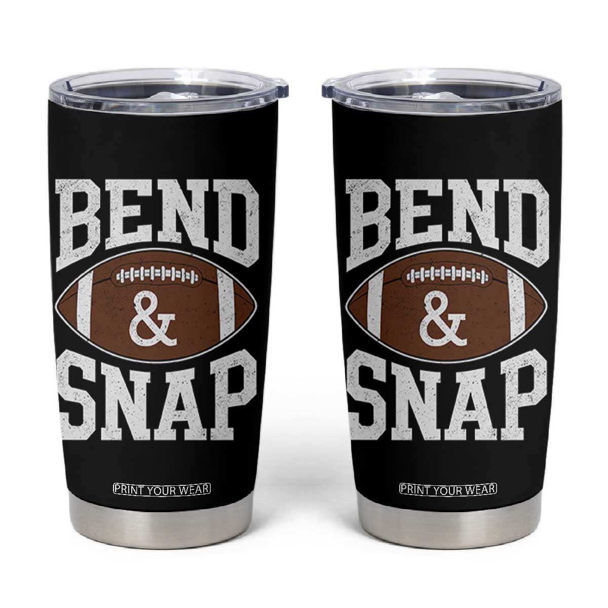 Funny Football Bend And Snap Tumbler Cup Game Day Touchdown Season